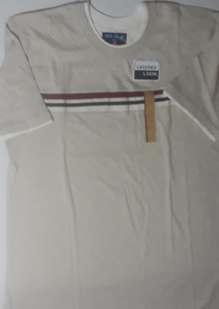 M&S layered look beige shirt sz L